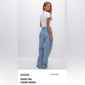NWT GOOD AMERICAN “GOOD ’90s LOOSE JEANS” SIZE 4/27